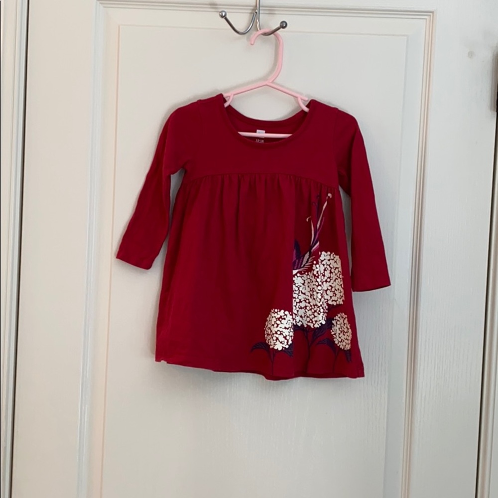 Tea Collection Snow Blossoms Red Dress